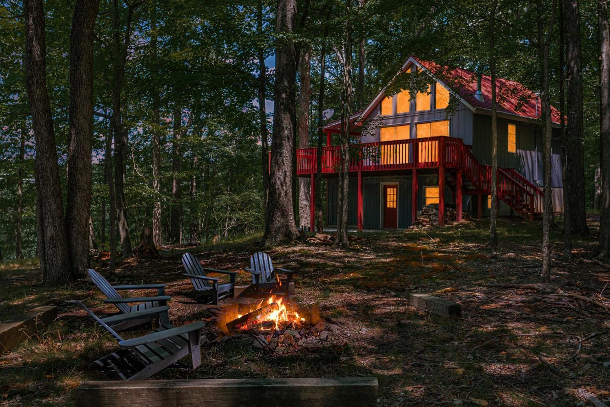 Hot Tub, Large Deck, Wifi, Fire Pit At Chalet Cabin Morton Grove Exteriér fotografie