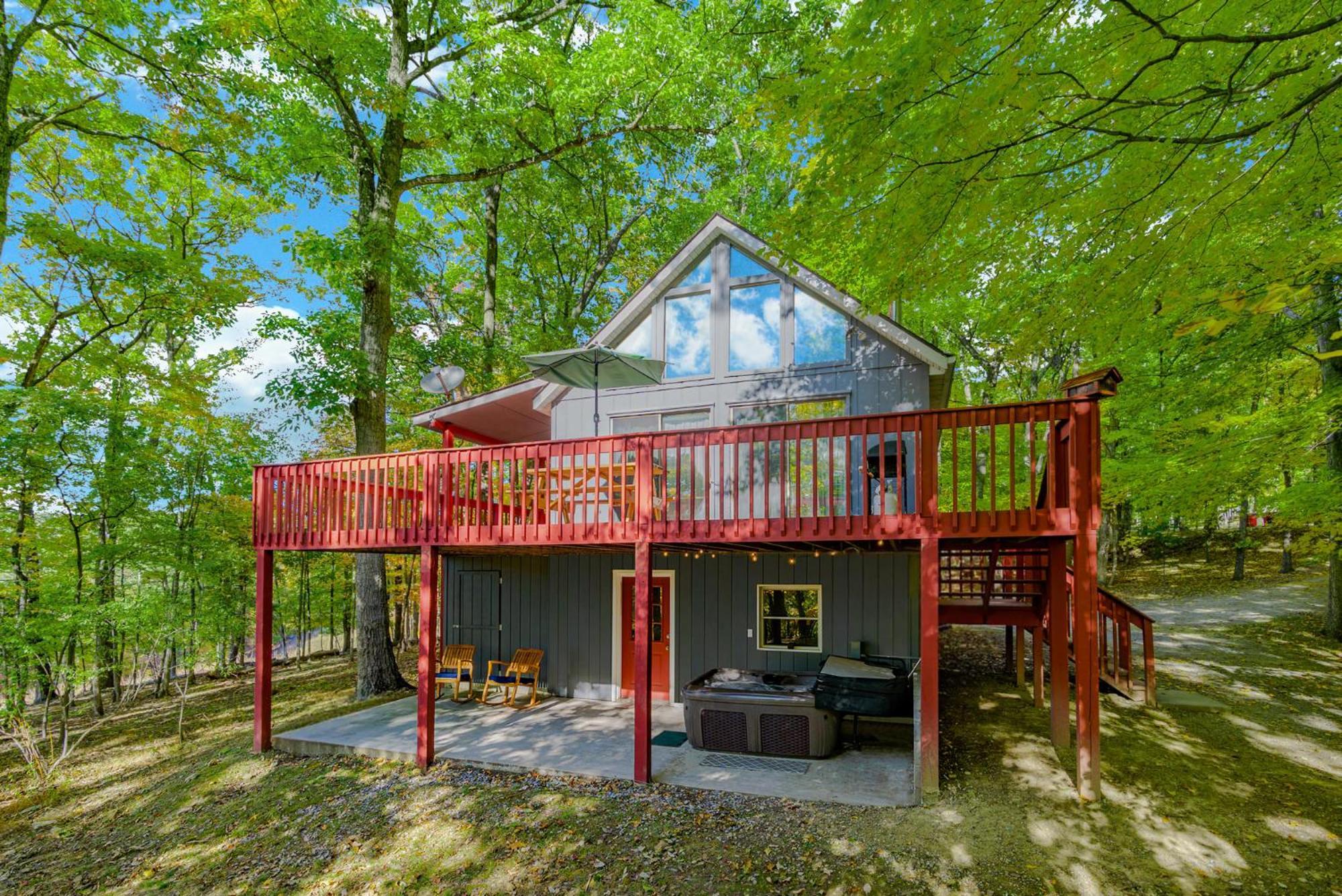 Hot Tub, Large Deck, Wifi, Fire Pit At Chalet Cabin Morton Grove Exteriér fotografie